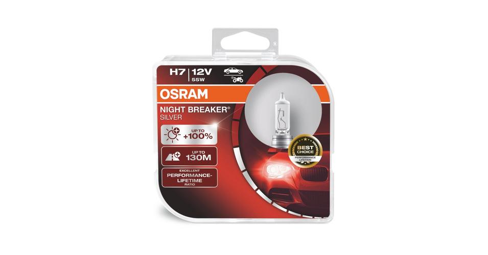 Osram Night Breaker Silver +100% H7 DUO BOX halogén izzó 64210NBS-HCB