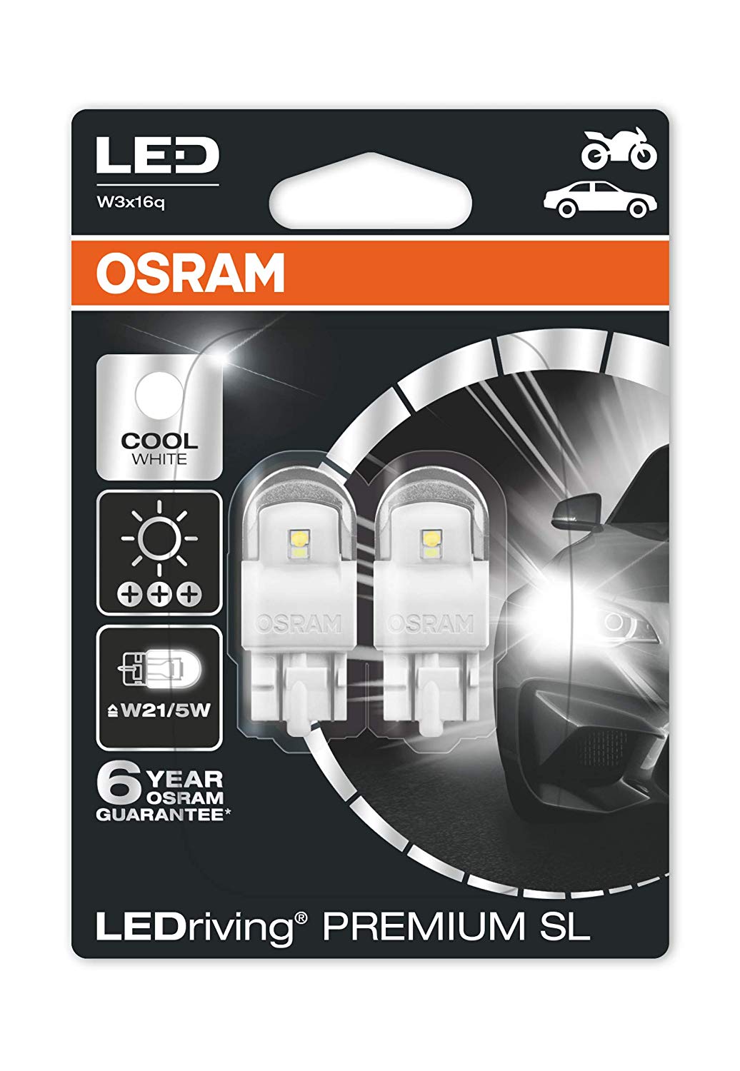 Osram LEDriving Premium W21/5W T20 7443 W3x16q 7915 SMD LED - DT Xenon.hu