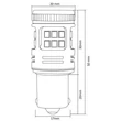 DTX LED BA15S - P21W - R10W - R5W 22x2835SMD 6000K fehér