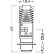 Osram LEDriving HL EASY T19 5,5W 12V 6000K LED 7335DWESY-01B