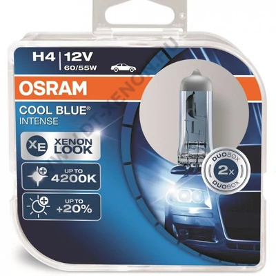 Osram Cool Blue Intense H4 DUO BOX halogén izzó 64193CBI-HCB