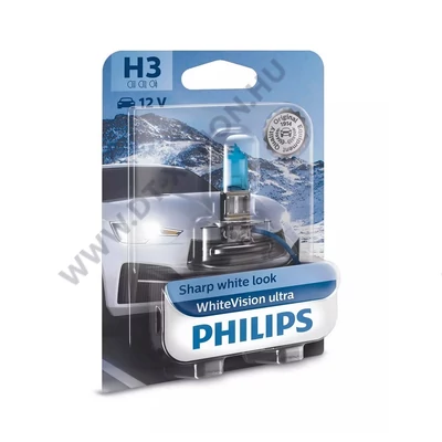 Philips H3 WhiteVision Ultra halogén izzó +60% 12336WVUB1