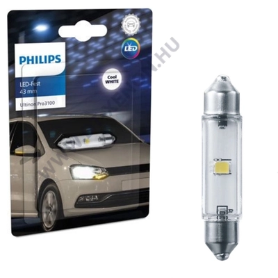 Philips C5W 43mm Ultinon PRO3100 szofita LED 6000K jégfehér 11866CU31B1